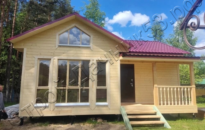 1 Каркасный дом Д-18, 8x67м, 56 М², Тверская область, Вышневолоцкий район, ст. Тверца (10)